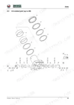 wacker-neuson-3001-dumper-service-manual-1000156004-exploded-view-191-4.webp Wacker Neuson 3001 exploded view diagram of the articulated joint assembly including pins, bushings, and washers.