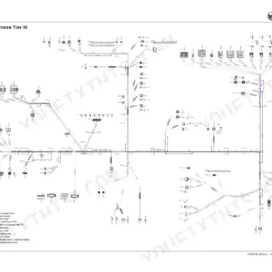 Wacker Neuson ET35, EZ36 main wiring harness Tier III diagram showing electrical connectors and cable routing.