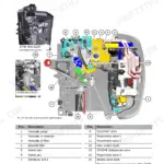 Wacker Neuson ET65, ET90, E14-01, E14-04 hydraulic system component overview diagram and parts list table.
