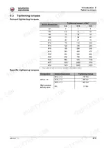 wacker-neuson-wl32-wheel-loader-service-manual-1000350669-torque-21.webp Wacker Neuson WL32 general and specific tightening torque tables for screws, wheel nuts, and pressure valves.
