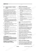 032b9448-b-maintenance-74 Bomag BC 462 RB, BC 472 RB, BC 472 RS maintenance manual page covering fuel, engine, cooling, and hydraulic system notes.