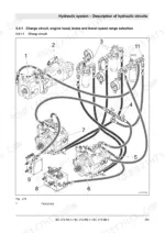 05561c47-b-hydraulic-285 Bomag BC 473 RB-4, BC 473 RS-4, BC 473 EB-4 hydraulic charge circuit diagram showing pumps, filters, and hose connections.