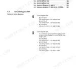 Bomag BC 473 RB-4, BC 473 RS-4, BC 473 EB-4 circuit diagram index and validity table for electrical and hydraulic systems.