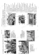 0cc944c8-b-controls-36 Komatsu 894, 898 operator manual page showing cab interior controls, dashboard instrumentation, warning lights, and push-buttons.