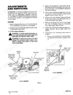 0db3dc58-b-procedures-29 Ford LGT12–LGT18H service manual: Engine removal procedures and Fig. 2 diagram for 12 HP and 17 HP engine components.