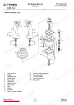 0e8ac38b-b-exploded-view-38 Terex Atlas 1504 LC, 1604 LC exploded view diagram of the servo control unit and joystick.
