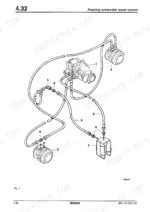 Bomag BW 161 AD, BW 202 AD hydraulic flushing schematic for the travel system showing pump, motors, and filter connections.