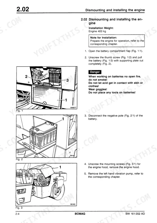 Bomag BW 161 AD, BW 202 AD wiring diagram table listing electrical switches, solenoid valves, and plug-in connector designations.