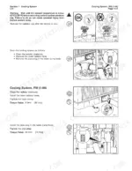 120c0109-b-procedures-107 Cummins L10 cooling system draining and filling procedures with torque specifications for radiator hose and water pump plug.