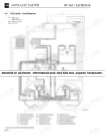 19b10ba8-b-hydraulic-34 Wacker RT560, RT820 hydraulic flow diagram showing pumps, valves, motors, and oil cooler components with legend.