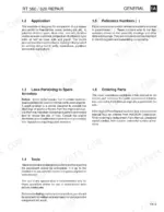 19b10ba8-b3-procedures-7 Wacker RT560, RT820 general repair manual page covering application, spark arrester laws, tools, reference numbers, and ordering parts.