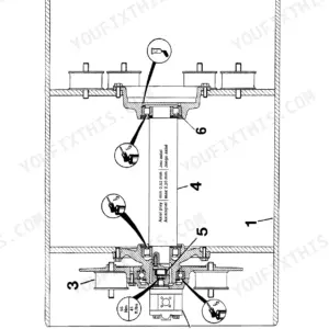 Bomag BW 125–138 Series drum repair survey diagram showing axial play specifications and component assembly.