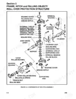 20916b6d-b-exploded-view-94 Bomag BW124D, BW124PD, BW124PDB exploded view diagram of the hitch assembly, including bearings, cylinder, and joint cross shaft.