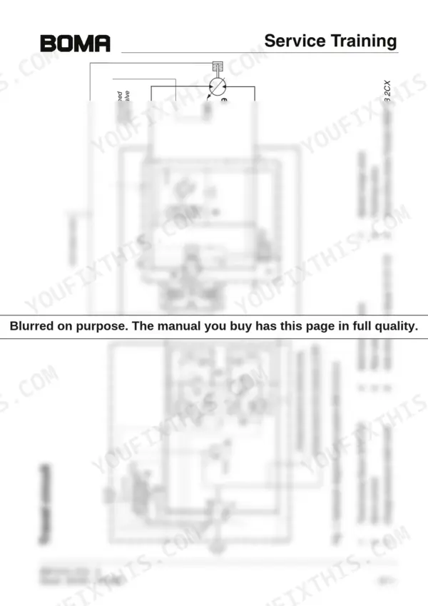 Bomag BW 213 / BW 214-3 Series hydraulic travel circuit diagram showing pump, motor, and valves.