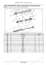2f497e4e-b-exploded-view-55 New Holland 740CF, 800C exploded view diagram and parts list for the PTO drive shaft assembly.