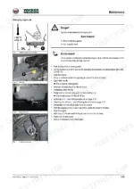 31ed52c4-b-procedures-69 Wacker Neuson 14504 maintenance manual page showing engine oil change procedure, filler cap, oil sump drain plug, and level check.