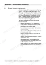 339e5d01-b-maintenance-140 Bomag BW 80 AD-5, BW 90 AD-5, BW 100 ADM-5, BW 90 SC-5, BW 100 SC-5, BW 100 ACM-5, BW 100 SCC-5 general maintenance safety guidelines.