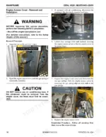 34abbdf6-b-procedures-24 Gehl V420 / Mustang 4200V engine access cover removal and installation procedure with photos of grille and gas springs.
