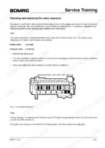 36e68675-b-procedures-25 Bomag BW 211 D-3 procedure for checking and adjusting engine valve clearance with crankshaft position diagram.