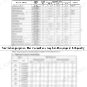 Mitsubishi S6E, S6E2 service manual page 26 showing tightening torque specifications for main engine bolts and general bolts.