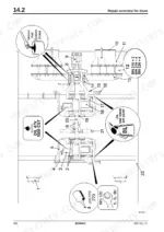 38ce5426-b-exploded-view-408 Bomag BW 219 D-4, BW 219 PD-4, PD-4 exploded view of drum repair overview showing lubrication points, oil types, and torque specs.