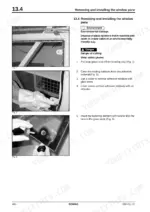 38ce5426-b-procedures-400 Bomag BW 219 D-4, BW 219 PD-4, PD-4 service manual procedure for removing and installing the cabin window pane.