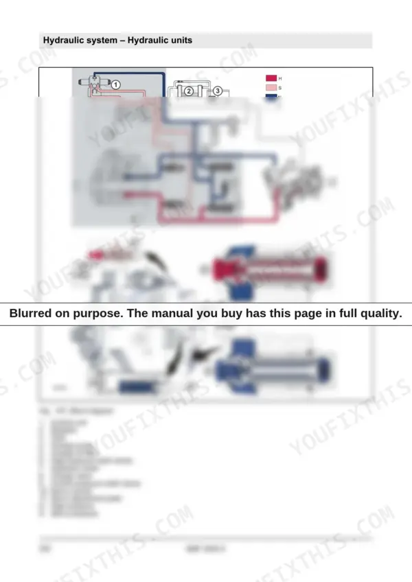 Bomag BMF 2500 S hydraulic system block diagram showing pump, motor, relief valves, and torque specifications for components.
