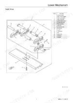 3a194ce9-b-exploded-view-361 Link-Belt 135 lower mechanism exploded view showing track shoe, link assembly, pins, bushings, and parts list table.