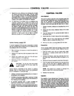 3aa9ba54-b-procedures-11 Ford CL-30, CL-40 service manual: control valve removal, disassembly, inspection procedures and cylinder packing leakage test.