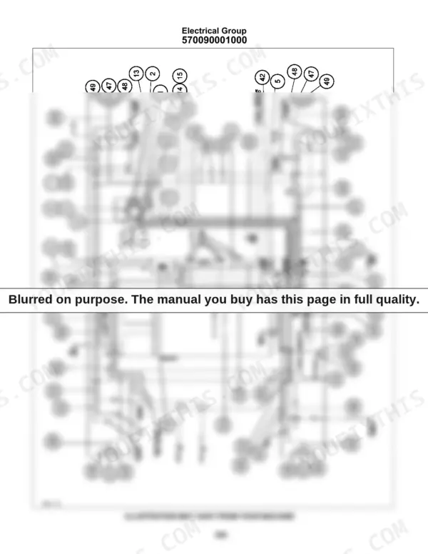 Bomag RS950 and RS950B electrical group exploded parts illustration with numbered callouts and harness routing