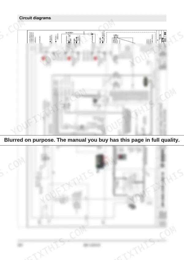 42c173cf-b2-wiring-362 Bomag BM 1000/35 wiring diagram showing ignition switch, battery, starter, generator, and emergency stop circuit connections.