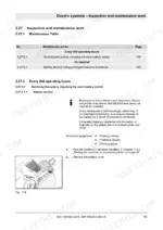 42d5474a-b-maintenance-195 Bomag BW 190/202 AD-5 and ADO-5 electric systems battery maintenance table.