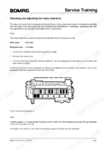 Bomag BW 212 D-3, BW 214 D-3, BW 212 PD-3, BW 214 PD-3: Valve clearance adjustment procedure, specs, and crankshaft position diagram.