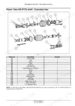 4a9c1570-b-exploded-view-40 New Holland 790CP exploded view diagram and parts list for the Power Take-Off (PTO) shaft components.