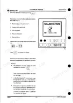 4dc18f05-b-calibration-530 New Holland TF76, TF78 electrical system manual page showing calibration mode display and selection procedures.