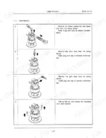 4de753ac-b2-page-120 Link-belt LS-1600 upper structure swing device removal procedure steps 5 through 8, showing hose and mounting bolt removal.