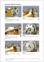 4ec86a0b-b-procedures-400 Bomag BW 24 R T20000 inline transmission disassembly procedure showing valve, pump, filter, and drive plate removal steps.