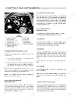 Ford 6700, 7700 controls and instruments diagram showing gauges, warning lights, tachometer, and hourmeter functions.