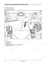 52d3122a-b-controls-50 Bomag BC 473 EB-3 driver's stand diagram showing instrument cluster, travel pedal, operating console, and steering levers.