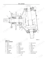 New Holland 900 bevel gearbox exploded view diagram showing input shaft, gear set, bearings, seals, and housing components.
