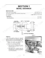 New Holland 900 bevel gearbox specifications, removal procedures, and U-joint assembly diagram with cutterhead drive photo.