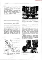 Fiat 480 to 640 and DT service manual procedure for removing the engine, front axle, and cowling.