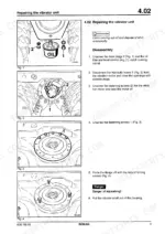 Bomag BMP 851 repair manual: step-by-step disassembly procedure for the vibrator unit, including motor and flange removal.