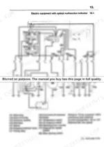 Bomag BMP 851 electrical wiring diagram with optical malfunction indicator, relays, alternator, starter, and component legend.