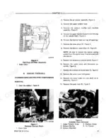 608201c4-b-procedures-13 New Holland 1120, 1220 engine overhaul procedures, oil filter diagram, radiator drain, and cylinder head removal steps.