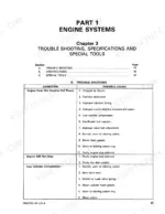 608201c4-b-troubleshooting-51 New Holland 1120, 1220 engine troubleshooting table for power loss, stop issues, and low cylinder compression causes.