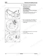 641f1871-b-procedures-102 Bomag BW 145 DH-3, BW 145 PDH-3 procedure for removing and installing the drum, showing vibration motor and valve block diagrams.