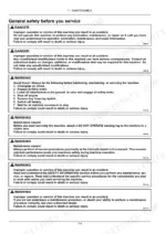 641f5c12-b-safety-232 New Holland Powerstar 90, 100, 110, 120 maintenance manual page showing general safety procedures and danger warnings for service.