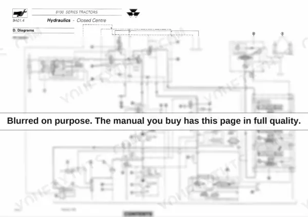 Massey Ferguson 8110, 8120, 8130, 8140, 8150, 8160, 8100 clutch exploded view diagram showing internal components and housing.