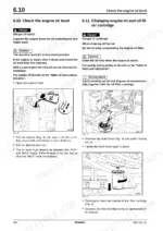 69fc1e5f-b-procedures-244 Bomag BF 600 C-HSE, BF 600 C-HCE procedures for checking engine oil level and changing oil and filter cartridge.